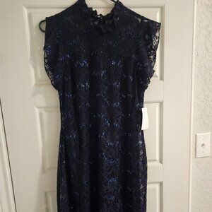 Alexa B navy blue lace dress size 6